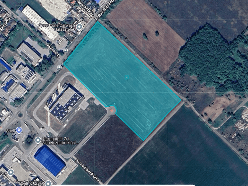 Fejlesztési terület Szigetszentmiklóson