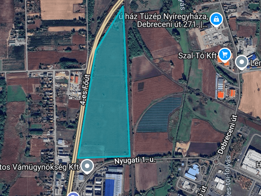 Development site at Nyíregyháza