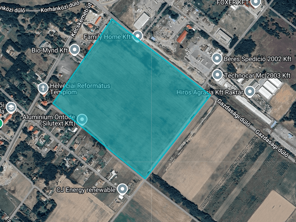 18 ha földterület Kecskemét közelében